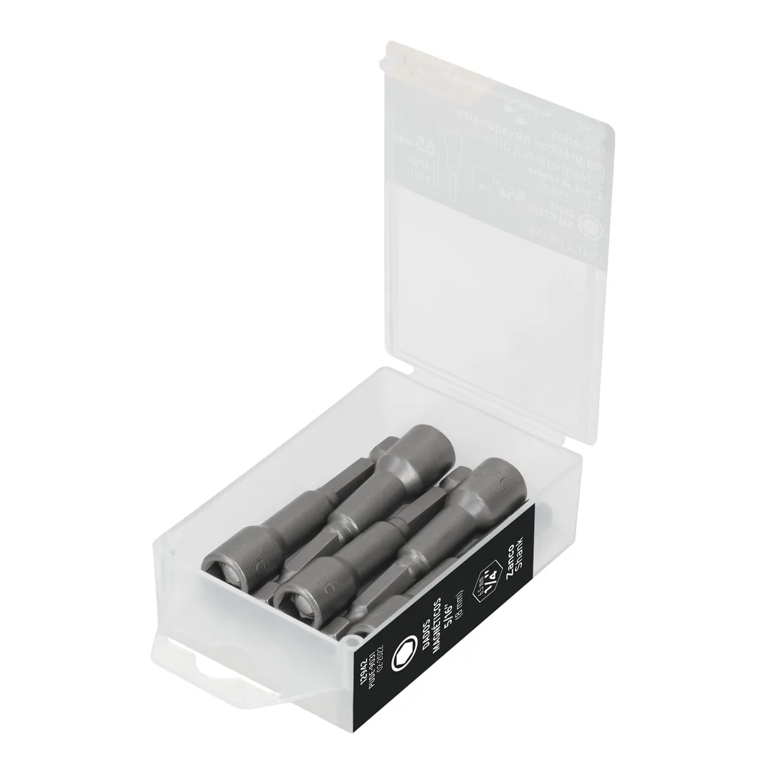 Estuche con 5 dados magnéticos de 5/16' largo 2-1/2', EXPERT