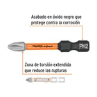 Estuche con 5 puntas de cruz PH2 de impacto largo 2', EXPERT 3