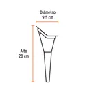 Embudo plástico 250 ml, cuello rígido, TRUPER 3