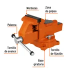 Tornillo de banco 5' uso industrial de hierro nodular 3