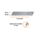Estuche con 10 cuchillas SK4 de 25 mm para cutter, TRUPER 5