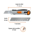 Cutter 25 mm trabajo pesado c/alma metálica y grip, EXPERT 2