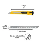 Cutter 9 mm plástico, PRETUL 2