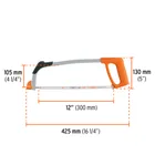 Arco 12' profesional tubular de acero para segueta, TRUPER 3