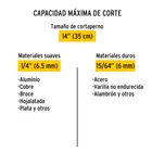 Cortapernos 14', mango tubular, PRETUL 3