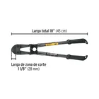 Cortapernos 18', mango tubular, PRETUL 4