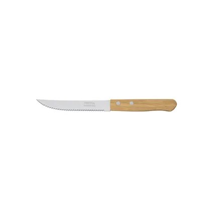 Cuchillo con sierra para asado 5' mango de madera, PRETUL