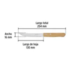 Cuchillo con sierra para asado 5' mango de madera, PRETUL 3