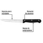 Cuchillo con sierra para asado 5' mango de plástico, PRETUL 2