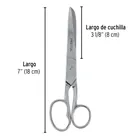 Tijera 7' para costura, ojo grande, acero inoxidable, PRETUL 3
