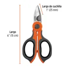 Tijera 6' para electricista, acero inoxidable, EXPERT 3