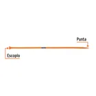 Barreta de punta de 1'x175 cm, escoplo 72 mm, TRUPER 2
