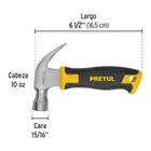 Martillo 10 oz, mango comfort grip, PRETUL 3