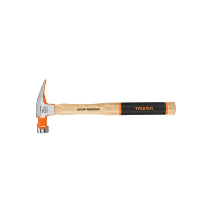 Martillo pulido 20 oz uña recta, mango hickory, TRUPER Grip
