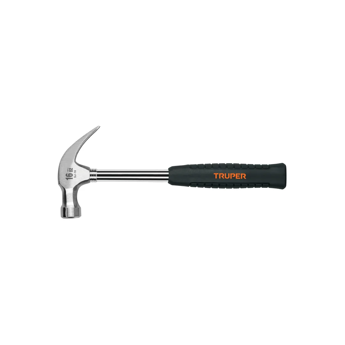 Martillo pulido 16 oz uña curva, mango tubular c/neopreno