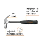 Martillo pulido 16 oz uña curva, mango tubular c/neopreno 2