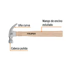 Martillo pulido, 7 oz, uña curva, mango madera, TRUPER 2