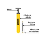 Mini bomba manual para inflar balones, 25 PSI, PRETUL 2