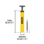 Mini bomba manual para inflar balones, 25 PSI, PRETUL 3