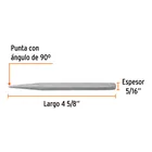 Punzón 5/16' para barrenar, largo 4-5/8', TRUPER 3