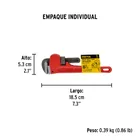 Llave stilson 8' cuerpo de hierro maleable, PRETUL 5