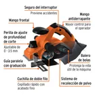 Cepillo eléctrico 3-1/4', 850W, TRUPER PRO 2