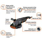 Esmeriladora angular 4-1/2', 1250W, TRUPER INDUSTRIAL 4