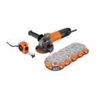 Combo esmeriladora 4-1/2', 700W, discos y flexómetro, PRO 1