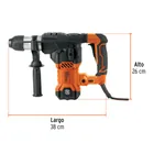 Rotomartillo SDS Plus/destornillador 6 J, 1500W, TRUPER PRO 2