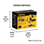 Inflador inalámbrico portátil, 20 V para auto, PRETUL 5
