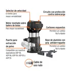 Router (rebajadora) compacto 710 W, 1 HP, TRUPER INDUSTRIAL 2