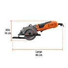 Sierra circular compacta 4-1/2', 750W, TRUPER PRO 2