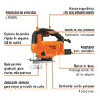Sierra caladora de velocidad variable de 750 W, TRUPER PRO 4
