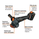 Esmeriladora 4-1/2', 20V, 1 batería 4Ah, MAX 2