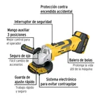 Esmeriladora 4-1/2', 20V, 1 batería 4Ah, PRETUL 2
