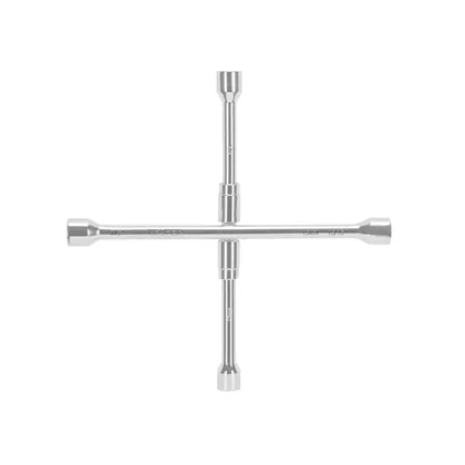 Llave de cruz 14' plegable pulida y cromada, TRUPER