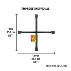 Llave de cruz 14', acabado negro mate, PRETUL 6