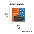 Batería ion litio, 20V, 4 Ah, TRUPER PRO 5