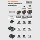 Batería ion litio, 20V, 6 Ah, TRUPER MAX 2