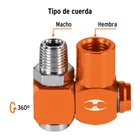 Destorcedor de aluminio, macho-hembra, cuerda 1/4'NPT,TRUPER 2