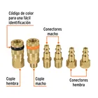 Juego de 4 conectores rápidos y 2 coples, de latón, TRUPER 2