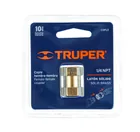 Cople de latón, hembra-hembra, cuerda 1/4' NPT, TRUPER 3