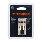 Cople rápido de latón, hembra, cuerda 1/4' NPT, TRUPER 3