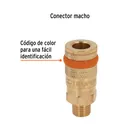 Cople rápido de latón, macho, cuerda 1/4' NPT, TRUPER 2