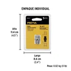 Niple de acero, macho-macho, cuerda 1/4' NPT, PRETUL 4