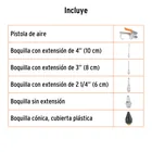 Juego de pistola sopleteadora con 5 boquillas, TRUPER 2