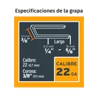 Engrapadora neumática, calibre 22, TRUPER 3