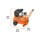 Kit Compresor lub, 50L, manguera y pistola grav,127V, TRUPER 2