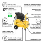 Kit Compresor lub, 20L, manguera y pistola baja,127V, PRETUL 4