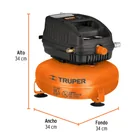 Compresor libre de aceite, 12L, 1HP, 127V, TRUPER 2